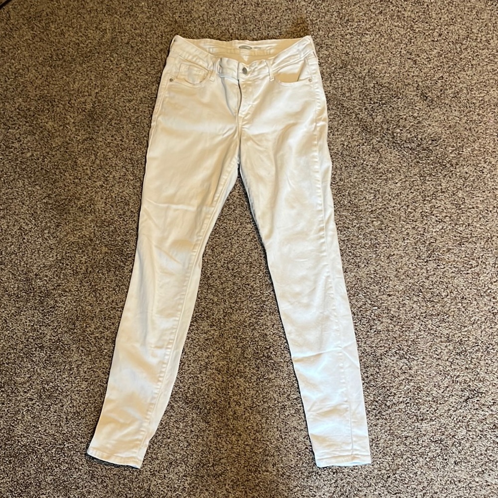 Old Navy Rockstar Super Skinny White Jeans